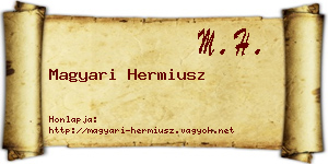 Magyari Hermiusz névjegykártya